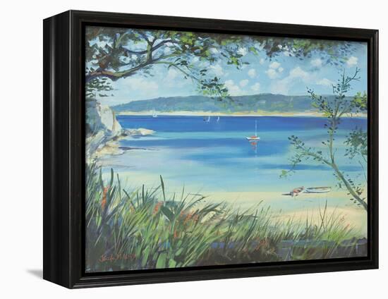 Salcombe, Southsands Beach, 2000-Jennifer Wright-Framed Premier Image Canvas