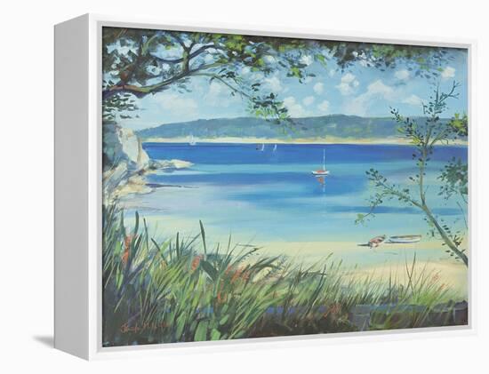 Salcombe, Southsands Beach, 2000-Jennifer Wright-Framed Premier Image Canvas