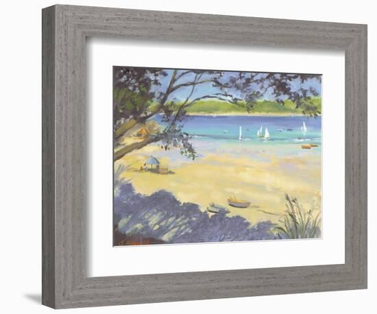 Salcombe Southsands Beach-Jennifer Wright-Framed Giclee Print