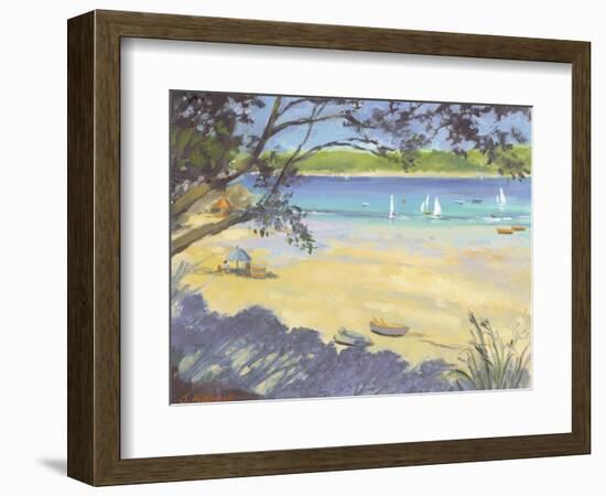 Salcombe Southsands Beach-Jennifer Wright-Framed Giclee Print