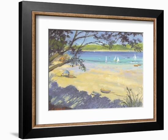 Salcombe Southsands Beach-Jennifer Wright-Framed Giclee Print