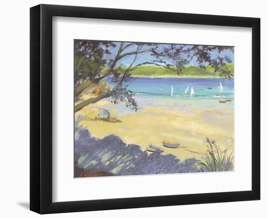 Salcombe Southsands Beach-Jennifer Wright-Framed Giclee Print