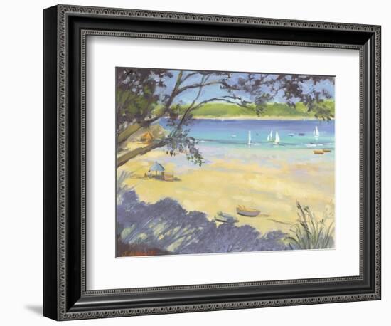 Salcombe Southsands Beach-Jennifer Wright-Framed Giclee Print