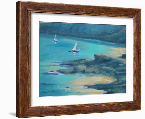 Salcombe Starehole Bay-Jennifer Wright-Framed Giclee Print