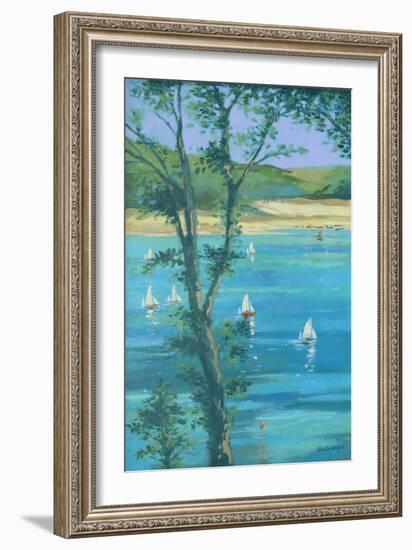 Salcombe Through The Trees-Jennifer Wright-Framed Giclee Print