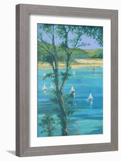 Salcombe Through The Trees-Jennifer Wright-Framed Giclee Print