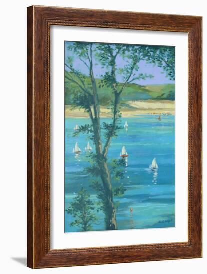 Salcombe Through The Trees-Jennifer Wright-Framed Giclee Print