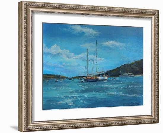 Salcombe Yachts, Perfect Day-Jennifer Wright-Framed Giclee Print