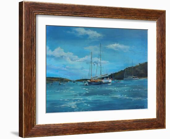 Salcombe Yachts, Perfect Day-Jennifer Wright-Framed Giclee Print