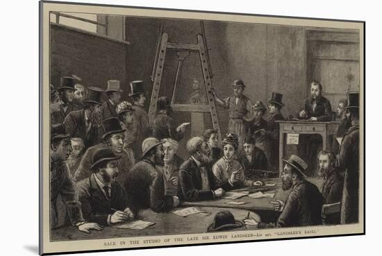 Sale in the Studio of the Late Sir Edwin Landseer, Lot 440, Landseer's Easel-George Goodwin Kilburne-Mounted Giclee Print