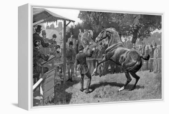 Sale of Hunters Raising and Objection, 1885-null-Framed Premier Image Canvas