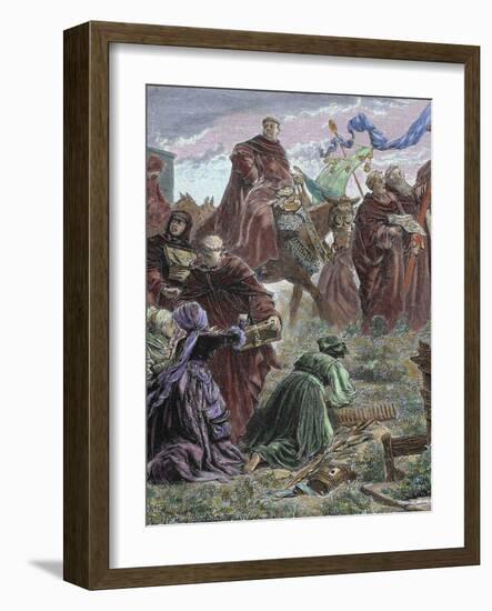 Sale of Indulgences in Germany in Opposition to the Doctrine Preached by Luther in His 95 Theses-Prisma Archivo-Framed Photographic Print