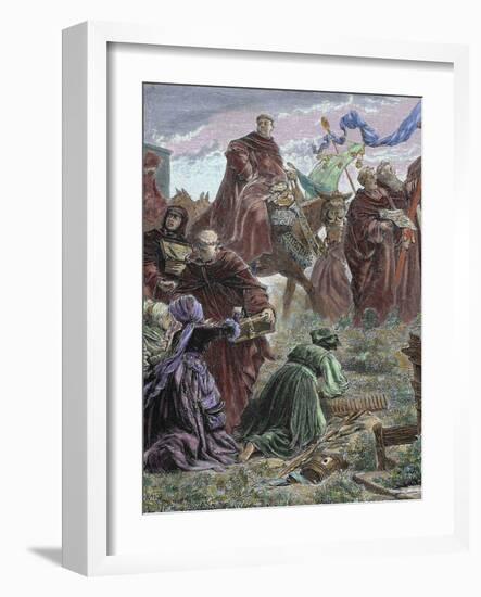 Sale of Indulgences in Germany in Opposition to the Doctrine Preached by Luther in His 95 Theses-Prisma Archivo-Framed Photographic Print