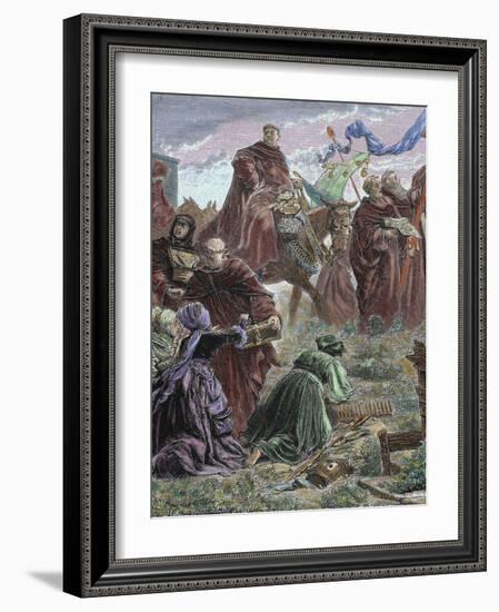 Sale of Indulgences in Germany in Opposition to the Doctrine Preached by Luther in His 95 Theses-Prisma Archivo-Framed Photographic Print