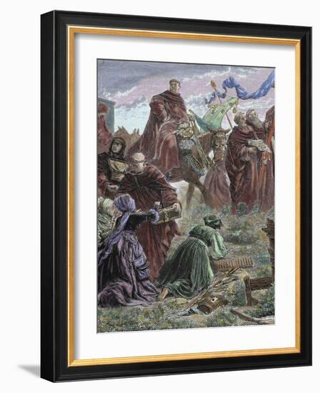 Sale of Indulgences in Germany in Opposition to the Doctrine Preached by Luther in His 95 Theses-Prisma Archivo-Framed Photographic Print