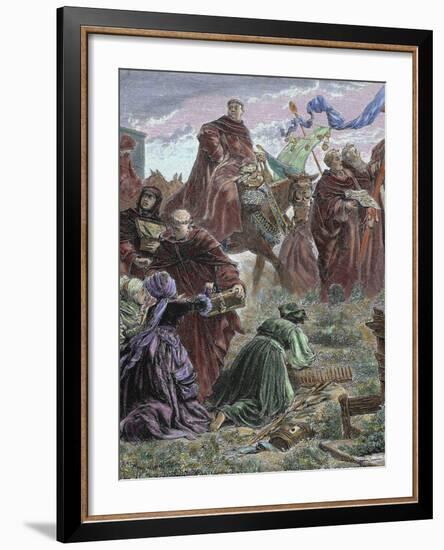 Sale of Indulgences in Germany in Opposition to the Doctrine Preached by Luther in His 95 Theses-Prisma Archivo-Framed Photographic Print