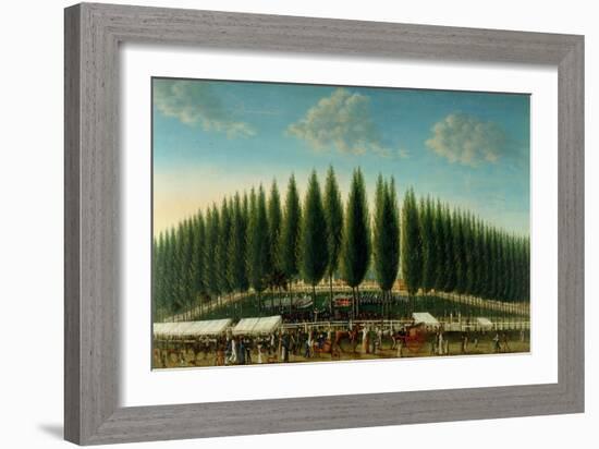 Salem Common on Training Day, 1808-George Ropes-Framed Giclee Print