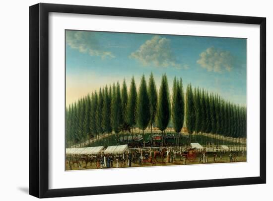 Salem Common on Training Day, 1808-George Ropes-Framed Giclee Print