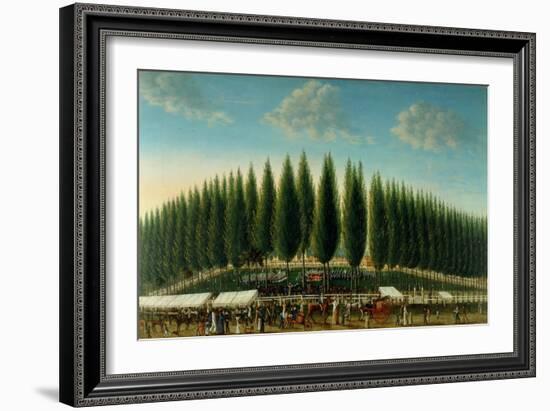 Salem Common on Training Day, 1808-George Ropes-Framed Giclee Print