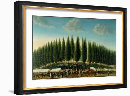 Salem Common on Training Day, 1808-George Ropes-Framed Giclee Print