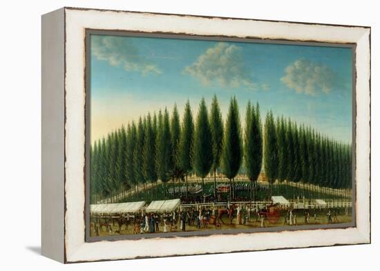 Salem Common on Training Day, 1808-George Ropes-Framed Premier Image Canvas