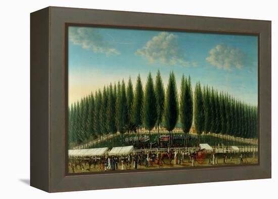 Salem Common on Training Day, 1808-George Ropes-Framed Premier Image Canvas