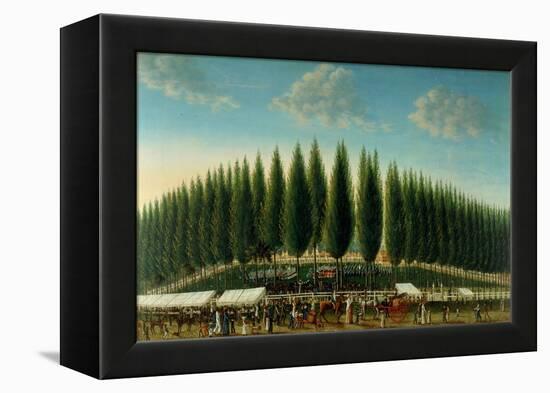 Salem Common on Training Day, 1808-George Ropes-Framed Premier Image Canvas