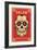 Salem, Massachusetts - Day of the Dead - Sugar Skull and Flower Pattern-Lantern Press-Framed Art Print