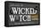 Salem, Massachusetts - Look Out for the Wicked Witch-Lantern Press-Framed Stretched Canvas