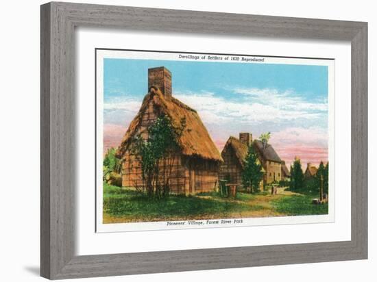 Salem, Massachusetts - Pioneers' Village Scene in Forest River Park-Lantern Press-Framed Art Print