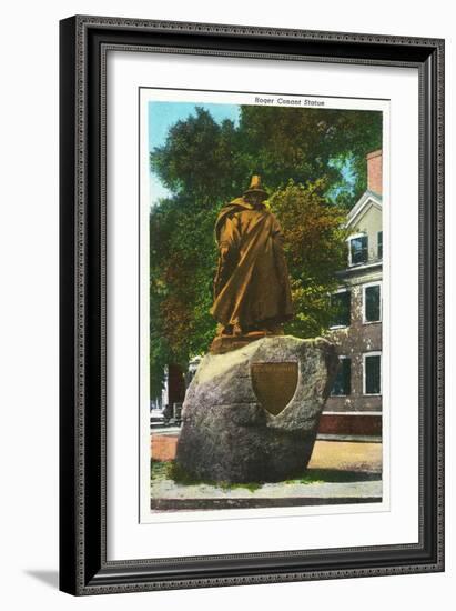 Salem, Massachusetts - View of the Roger Conant Statue-Lantern Press-Framed Art Print