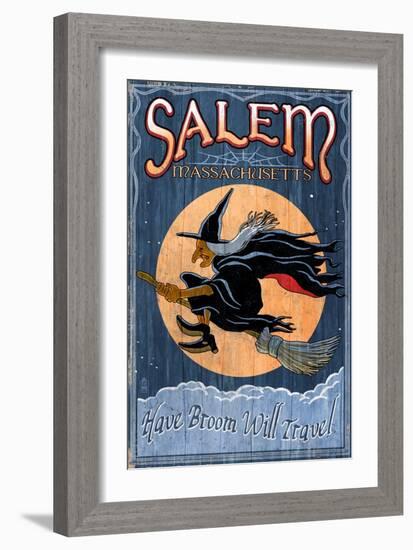 Salem, Massachusetts - Witch-Lantern Press-Framed Art Print