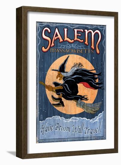 Salem, Massachusetts - Witch-Lantern Press-Framed Art Print