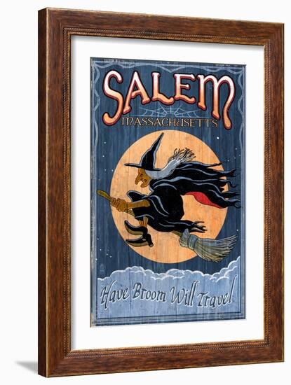 Salem, Massachusetts - Witch-Lantern Press-Framed Art Print