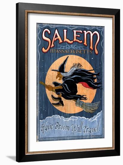 Salem, Massachusetts - Witch-Lantern Press-Framed Art Print