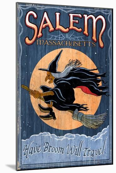 Salem, Massachusetts - Witch-Lantern Press-Mounted Art Print