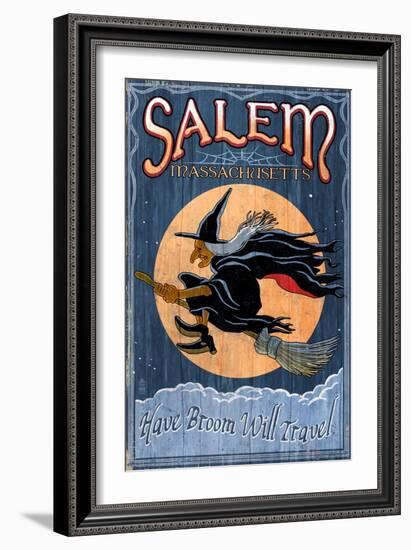 Salem, Massachusetts - Witch-Lantern Press-Framed Art Print