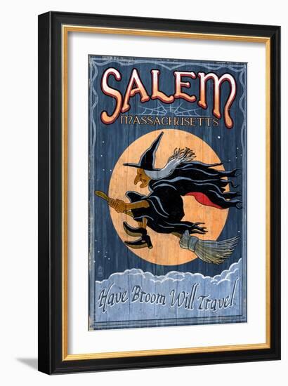 Salem, Massachusetts - Witch-Lantern Press-Framed Art Print