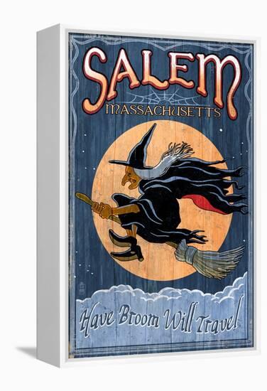 Salem, Massachusetts - Witch-Lantern Press-Framed Stretched Canvas