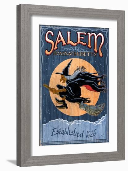 Salem, Massachusetts - Witch-Lantern Press-Framed Art Print