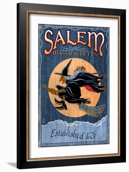 Salem, Massachusetts - Witch-Lantern Press-Framed Art Print