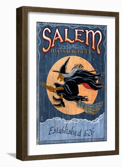 Salem, Massachusetts - Witch-Lantern Press-Framed Premium Giclee Print