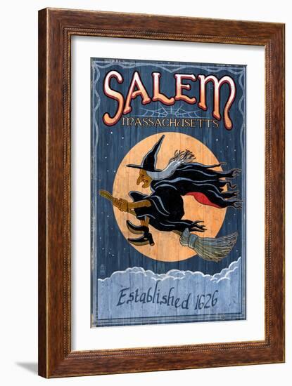 Salem, Massachusetts - Witch-Lantern Press-Framed Premium Giclee Print