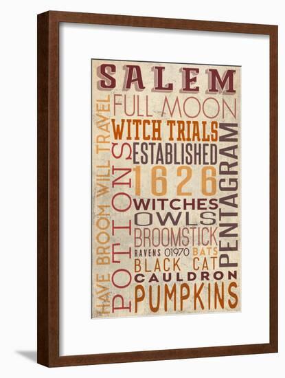 Salem, Massachusetts-Lantern Press-Framed Art Print