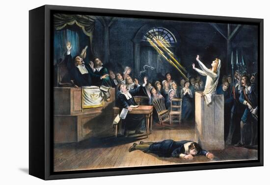 Salem Witch Trial, 1692-null-Framed Premier Image Canvas