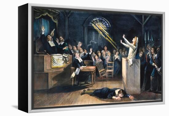 Salem Witch Trial, 1692-null-Framed Premier Image Canvas