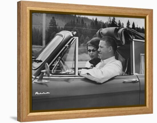 Salesman Blaine Madsen and Wife, New Immigrants to California from New York-Allan Grant-Framed Premier Image Canvas