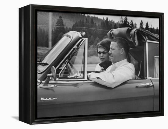 Salesman Blaine Madsen and Wife, New Immigrants to California from New York-Allan Grant-Framed Premier Image Canvas