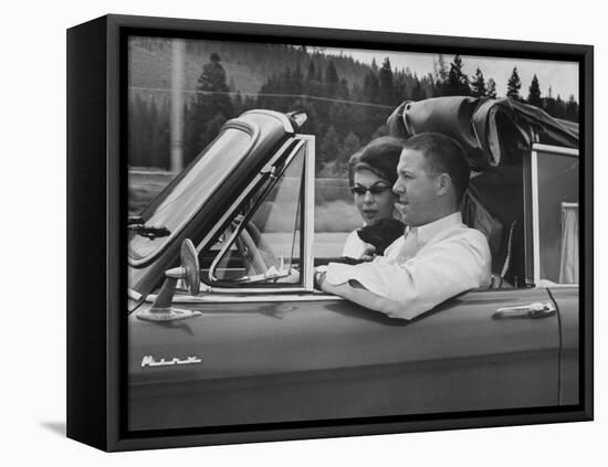 Salesman Blaine Madsen and Wife, New Immigrants to California from New York-Allan Grant-Framed Premier Image Canvas