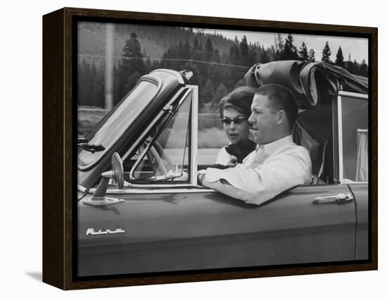 Salesman Blaine Madsen and Wife, New Immigrants to California from New York-Allan Grant-Framed Premier Image Canvas